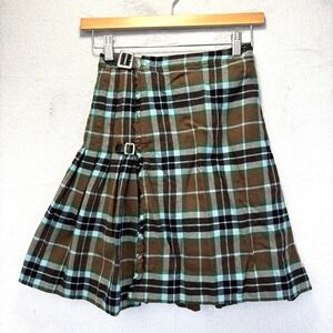 The Scotch House Thompson Hunting Tartan Plaid Wool Kilt‎ Skirt Size 20 Buckle